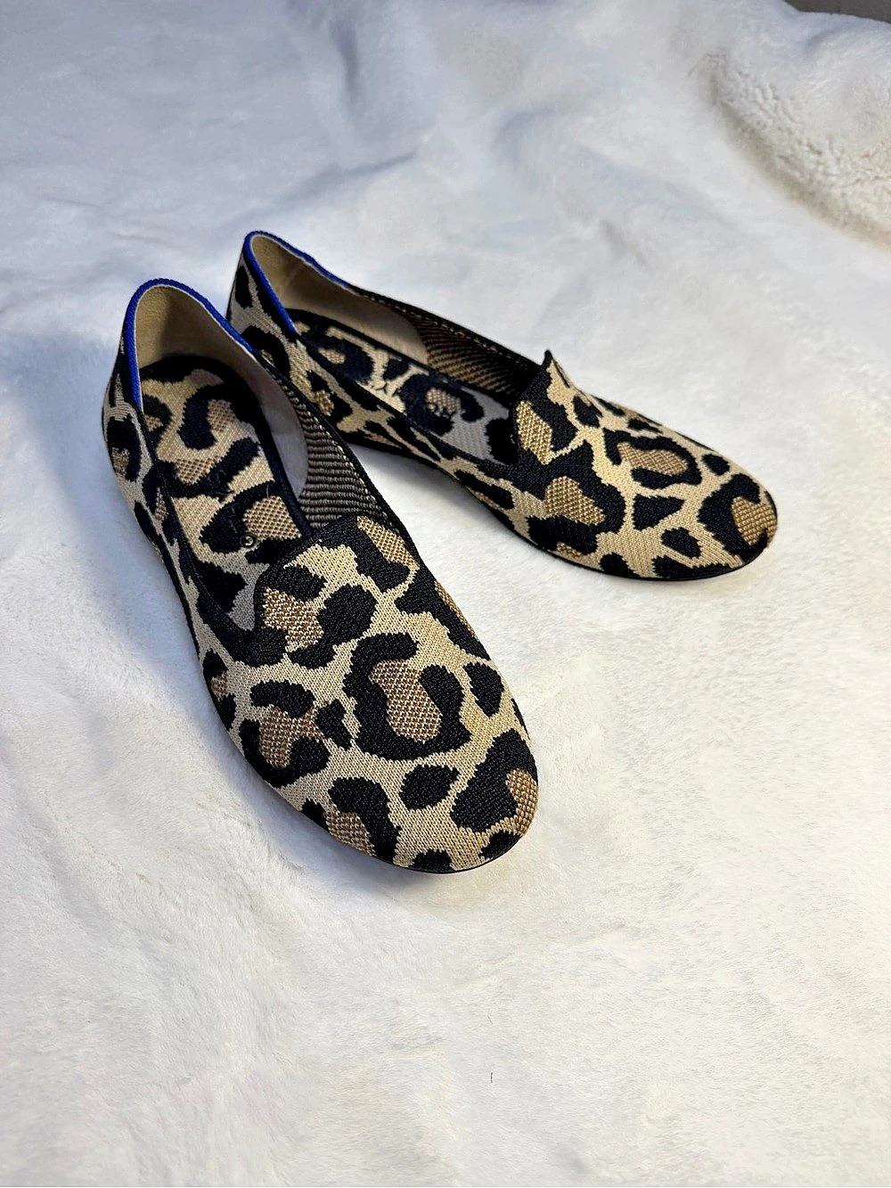 Rothy's The Loafer Leopard Print Flats Size 8